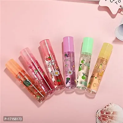 Elecsera Fruit Flavoured Lip Gloss Transparent Moisturizing Lip Gloss Long Lasting Nourishing Lip Oil  Plumper For A Long Time ALL FLAVOR (Pack of: 6, 21 g)