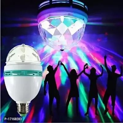 Elecsera (Diwali Light Rotating LED Crystal Bulb Magic Disco Light Night Lamp for Party Single Disco Ball (Ball Diameter: 2.5 cm)-thumb0