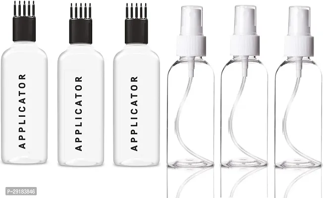 Classic Spray Bottle With Applicater 100 Ml Bottle (Pack Of 6, White, Plastic)