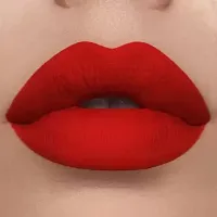 Elecsera Red Lip Shape Lipstick Long Lasting Waterproof Non-Stick Cup Matte Lipstick 5 G (RED, 10 g)-thumb1