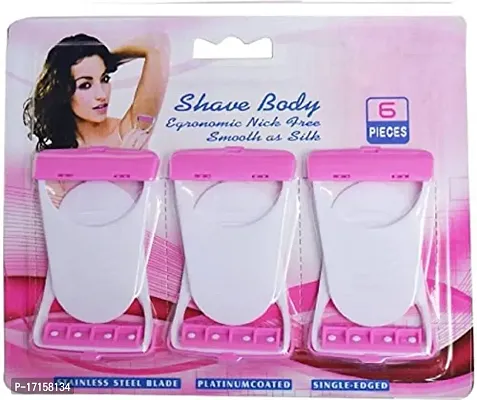 Elecsera 6 in 1 shave body blades Disposable Razor (Pack of 6)