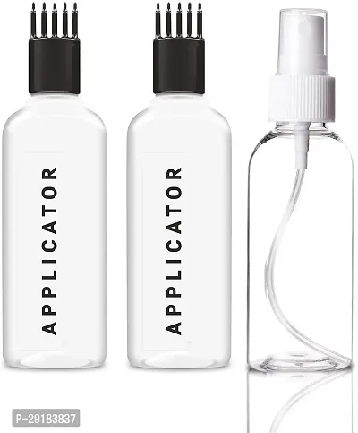 Classic Spray Bottle With Applicater Bottle 100 Ml Bottle (Pack Of 3, White, Plastic)