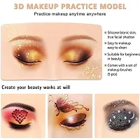 Elecsera Practice Face Board, face dummy for makeup practice, for Makeup Practice 3 g (Skin)-thumb2