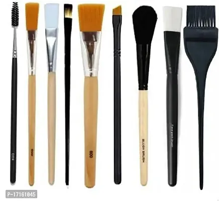 Elecsera Professional Face Pack Brush Mascara Brush Glitter Brush Bleach Brush Angular Brush Blusher Brush Dye Brush Pack of 9