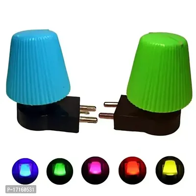 Elecsera Led Night Umbrella Shape Hanging Lights Pack of 2 Night Lamp (6.5 cm, Multicolor)-thumb0