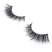 Elecsera Black Natural 3D False Eyelash (Pack of 10)-thumb1