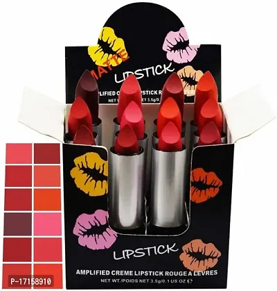 Elecsera Combo Balm Matte Lipstick - Set Of 12 (Multicolor, 4 g)