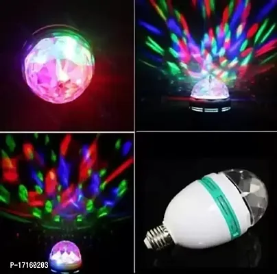 Elecsera (Diwali Light Rotating LED Crystal Bulb Magic Disco Light Night Lamp for Party Single Disco Ball (Ball Diameter: 2.5 cm)-thumb2