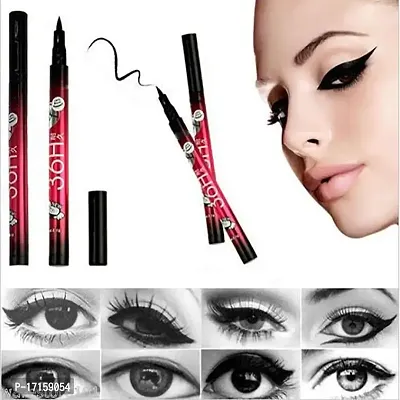 Glamezone Yanqina Precision Liquid Waterproof Lash Eyeliner Pencil (Black) - Pack of 3-thumb3