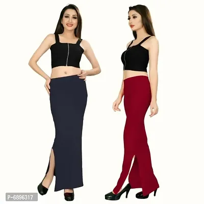 Womens Cotton Blend Saree Shapewear Pack of 2 - MULTIPACK-thumb0