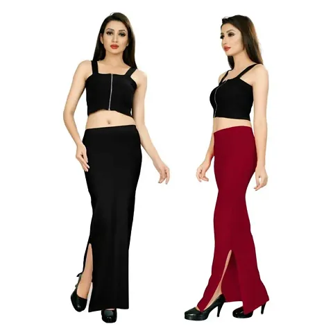 Womens Solid Saree Shapewear Pack of 2