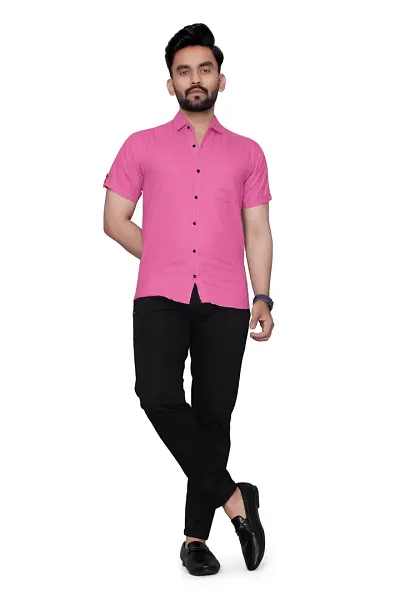 Stylish Solid Regular Fit Casual Shirt For Men