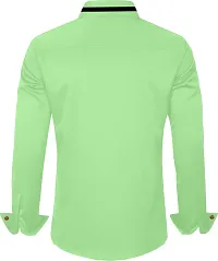 Men Solid Casual Green Shirt-thumb1