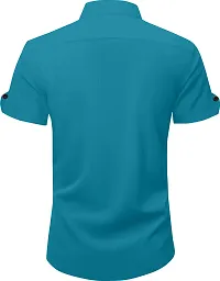 Men Solid Casual Green Shirt-thumb1