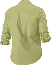 Men Solid Casual Green Shirt-thumb1