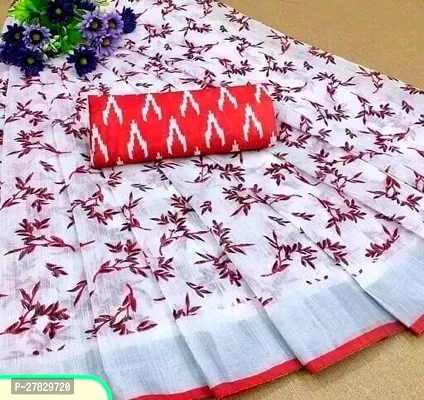 Chanderi Cotton Silk with weaving  peacok jari border Saree for women-thumb0