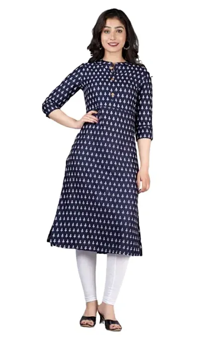 STYLE GANGA Women's Rayon Straight Kurti