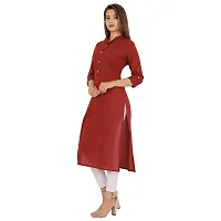 Maroon Style Cotton Straight Kurta For Women's And Girl's-thumb2