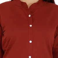 Maroon Style Cotton Straight Kurta For Women's And Girl's-thumb4