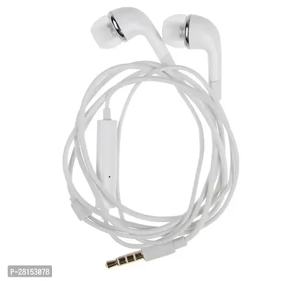 Stylish White In-ear With Microphone Headphones-thumb0