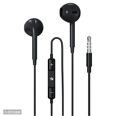 Stylish Black In-ear With Microphone Headphones-thumb0