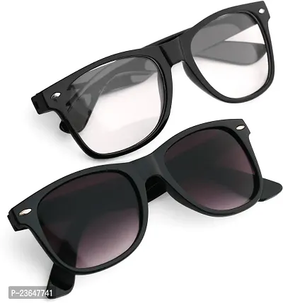 Fabulous Plastic Sunglasses For Men And Women Pack Of 2-thumb0