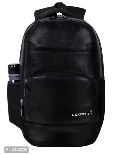 LEXCORP Medium 30 L Laptop Backpack ANTI THEFT FAUX LEATHER BACKPACK-thumb0