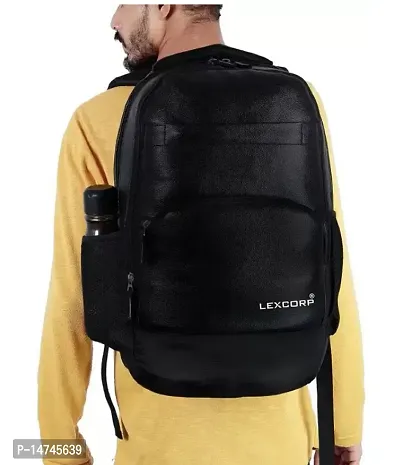 LEXCORP Medium 30 L Laptop Backpack ANTI THEFT FAUX LEATHER BACKPACK-thumb4