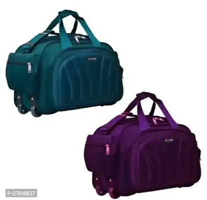Fancy Nylon Travel Trolley Hand Carry Bags Combo-thumb0