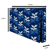 DustProof Printed Television cover Protector for 32 inch LCD/ LED TV | TV Cover For 32 inch (Blue Box Printed) with cream remot cover-thumb3