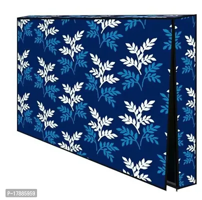 DustProof Printed Television cover Protector for 32 inch LCD/ LED TV | TV Cover For 32 inch (Blue Box Printed) with cream remot cover-thumb5