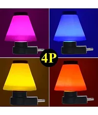 LED Night Lamp 0.5w Night Light for Bedroom Wall Mounted 2 Pin jack|Pack of 1 (Multicolour)-thumb1