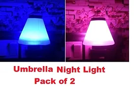 LED Night Lamp 0.5w Night Light for Bedroom Wall Mounted 2 Pin jack|Pack of 2 (Multicolour)-thumb2