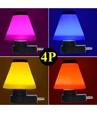 LED Night Lamp 0.5w Night Light for Bedroom Wall Mounted 2 Pin jack|Pack of 1 (Multicolour)-thumb2