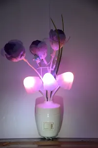 Mushroom Shape Colour Changing LED Night Light Lamp, with on-Off Switch Button (Pack off 1) (Design may be slightly different)-thumb1