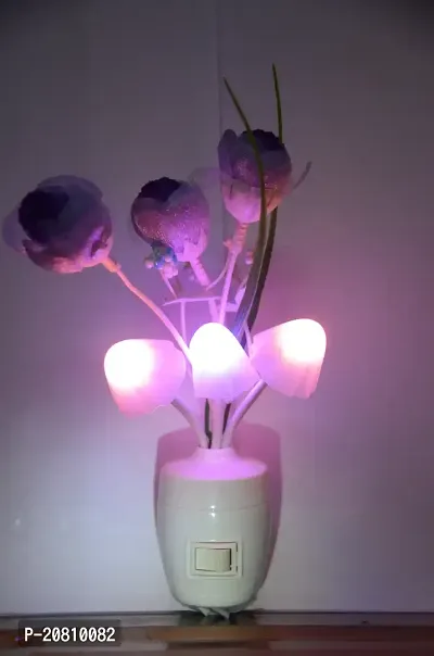 Mushroom Shape Colour Changing LED Night Light Lamp, with on-Off Switch Button (Pack off 1) (Design may be slightly different)-thumb0
