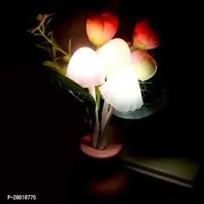 Mushroom Shape Colour Changing LED Night Light Lamp, with on-Off Switch Button (Pack off 1) (Design may be slightly different)