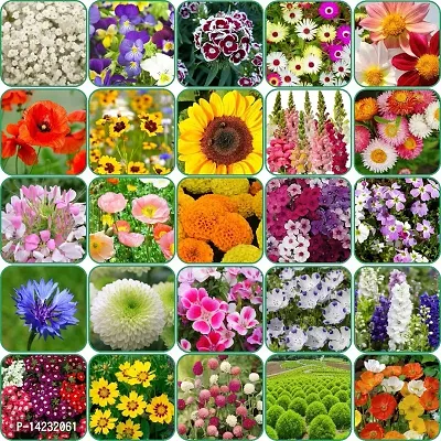 25 Varieties of Flower Seeds Combo Spring, Summer, Winter-thumb0