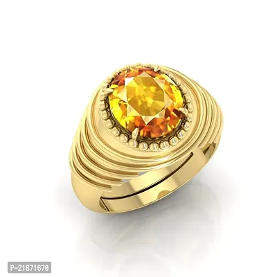 Reliable Unisex Yellow Metal Sapphire Adjustable Ring