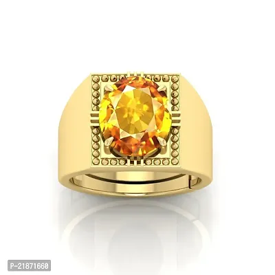 Reliable Unisex Yellow Metal Sapphire Adjustable Ring