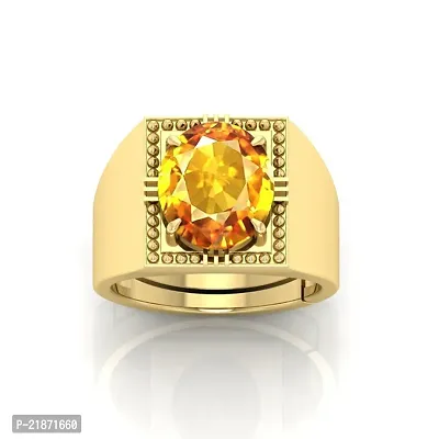 Reliable Unisex Yellow Metal Sapphire Adjustable Ring-thumb0