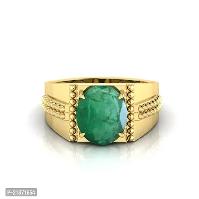 Reliable Unisex Green Metal Emerald Adjustable Ring-thumb0