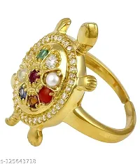 Navratan Ring For Adjustable Health,Wealth,Good Future And Good Luck Navratan Kachua Finger Ring Jewelry For Men Women Boys  Girls A1 +-thumb1