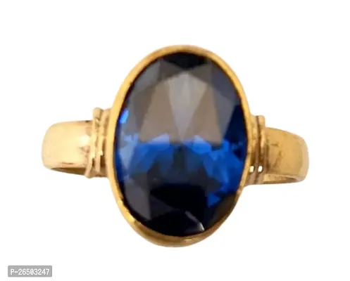 3.25 Ratti To 21.25 Ratti Blue Sapphire Gemstone Ring For Adjustable Ring Whit Lab Certified