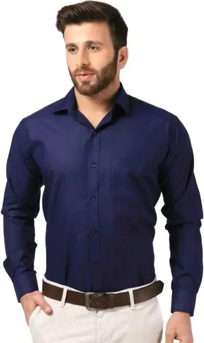 Stylish Cotton Blend Long Sleeves Formal Shirt for Men