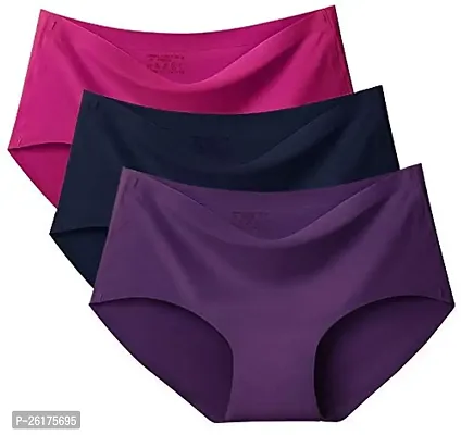 Classic Cotton Blend Solid Briefs for Women, Pack of 3-thumb0