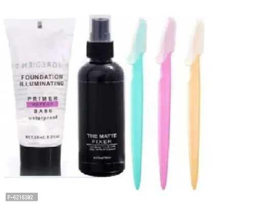Face Makeup Fixer, Primer ,3Pic Twinkle Eyebrow Razer (Pack of 3)
