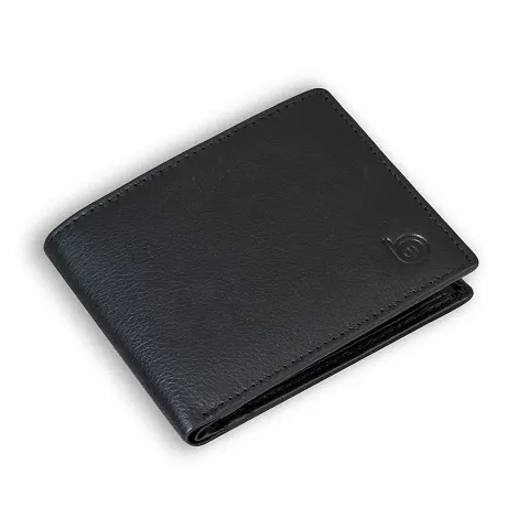 Stylish Leather Solid Two Fold Wallets For Men