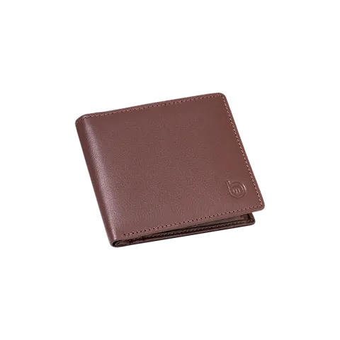 Stylish Leather Solid Two Fold Wallets For Men