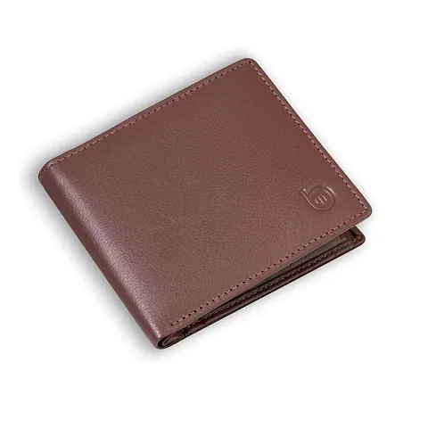 Stylish Leather Solid Two Fold Wallets For Men